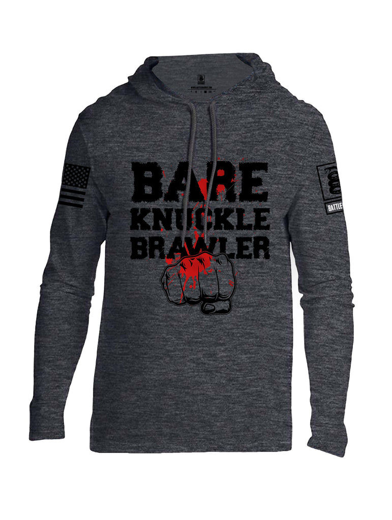 Battleraddle Bare Knuckle Brawler  Black Sleeves Men Cotton Thin Cotton Lightweight Hoodie