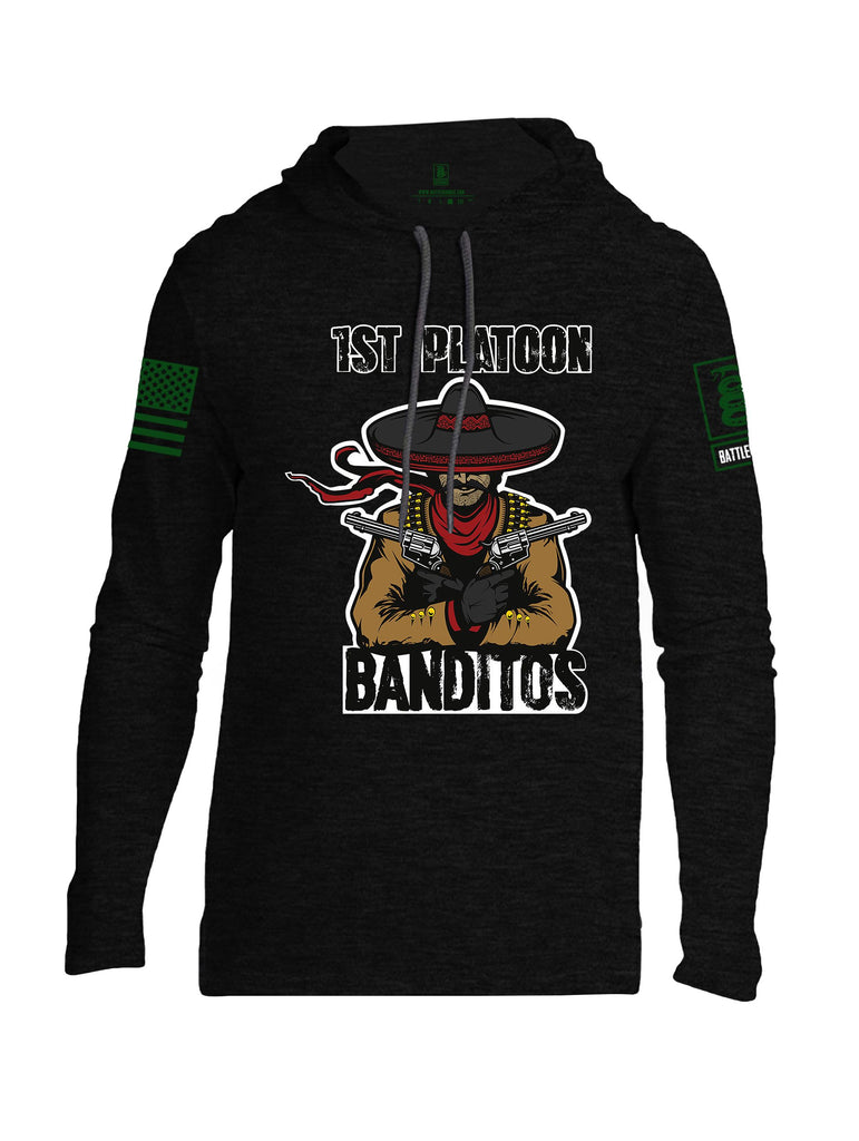 Battleraddle 1St Platoon Banditos Dark Green Sleeves Men Cotton Thin Cotton Lightweight Hoodie
