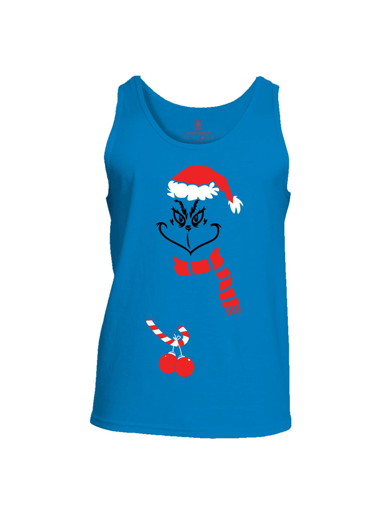 Battleraddle Grinch Christmas Balls Red Sleeves Men Cotton Cotton Tank Top