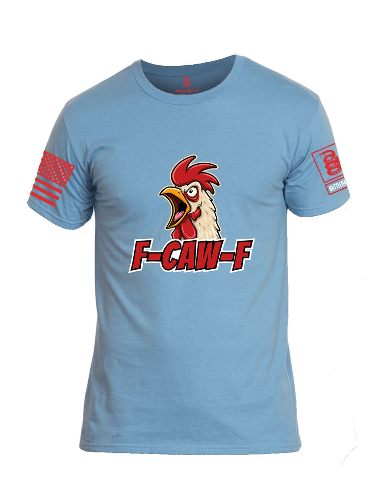 Battleraddle F Caw F Red Sleeves Men Cotton Crew Neck T-Shirt