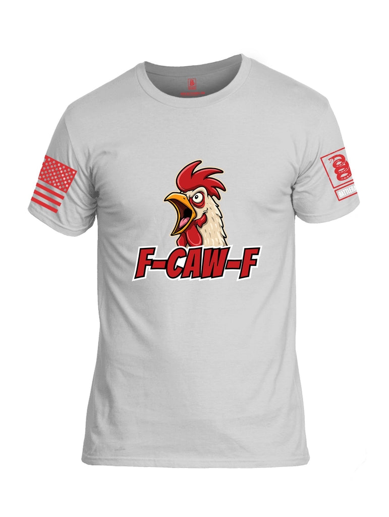 Battleraddle F Caw F Red Sleeves Men Cotton Crew Neck T-Shirt