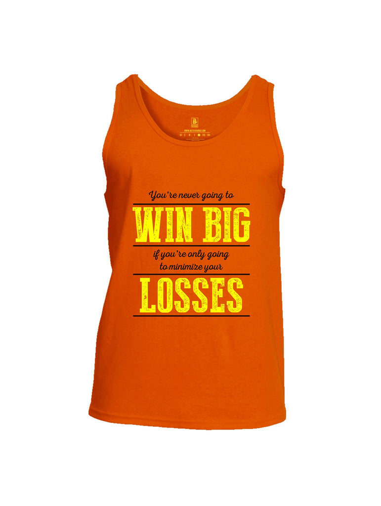 Battleraddle You'Re Never Going To Win Big  Yellow Sleeves Men Cotton Cotton Tank Top