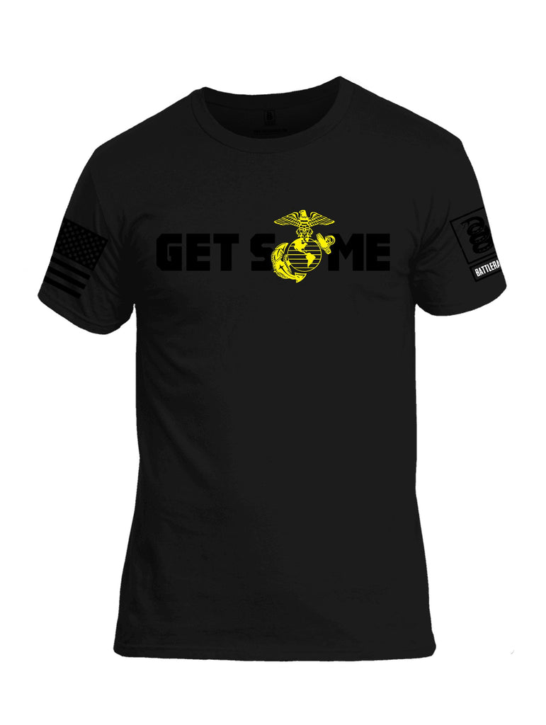 Battleraddle Get Some Ega Logo Black Sleeves Men Cotton Crew Neck T-Shirt