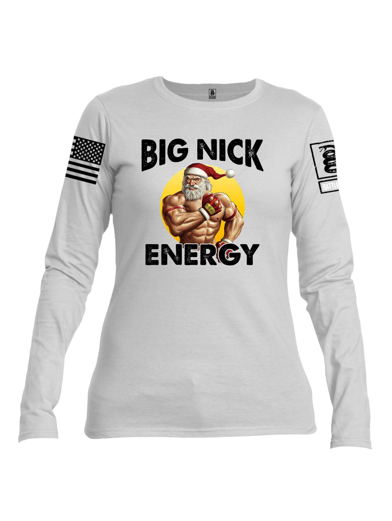 Battleraddle Big Nick Energy Black Sleeves Women Cotton Crew Neck Long Sleeve T Shirt