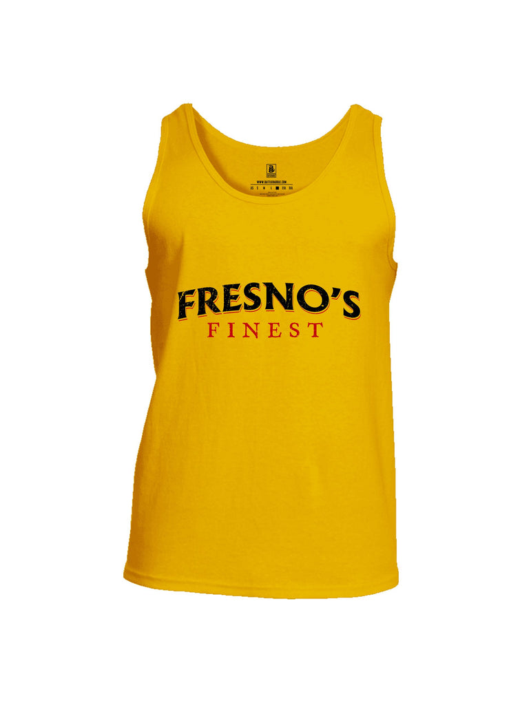 Battleraddle Fresnos Finest  Black Sleeves Men Cotton Cotton Tank Top