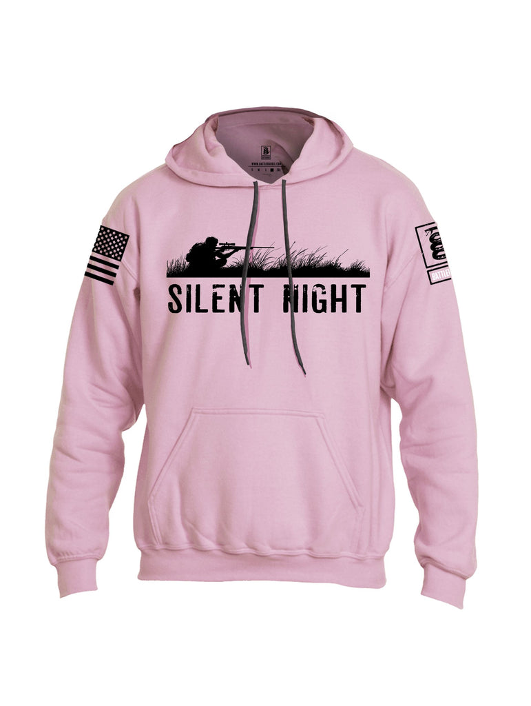 Battleraddle Silent Night  Black Sleeves Uni Cotton Blended Hoodie With Pockets