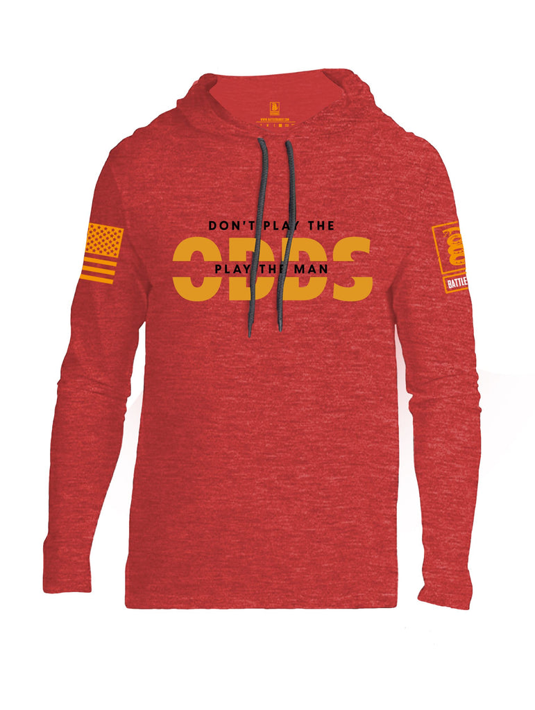 Battleraddle Don'T Play The Odds Orange Sleeves Men Cotton Thin Cotton Lightweight Hoodie