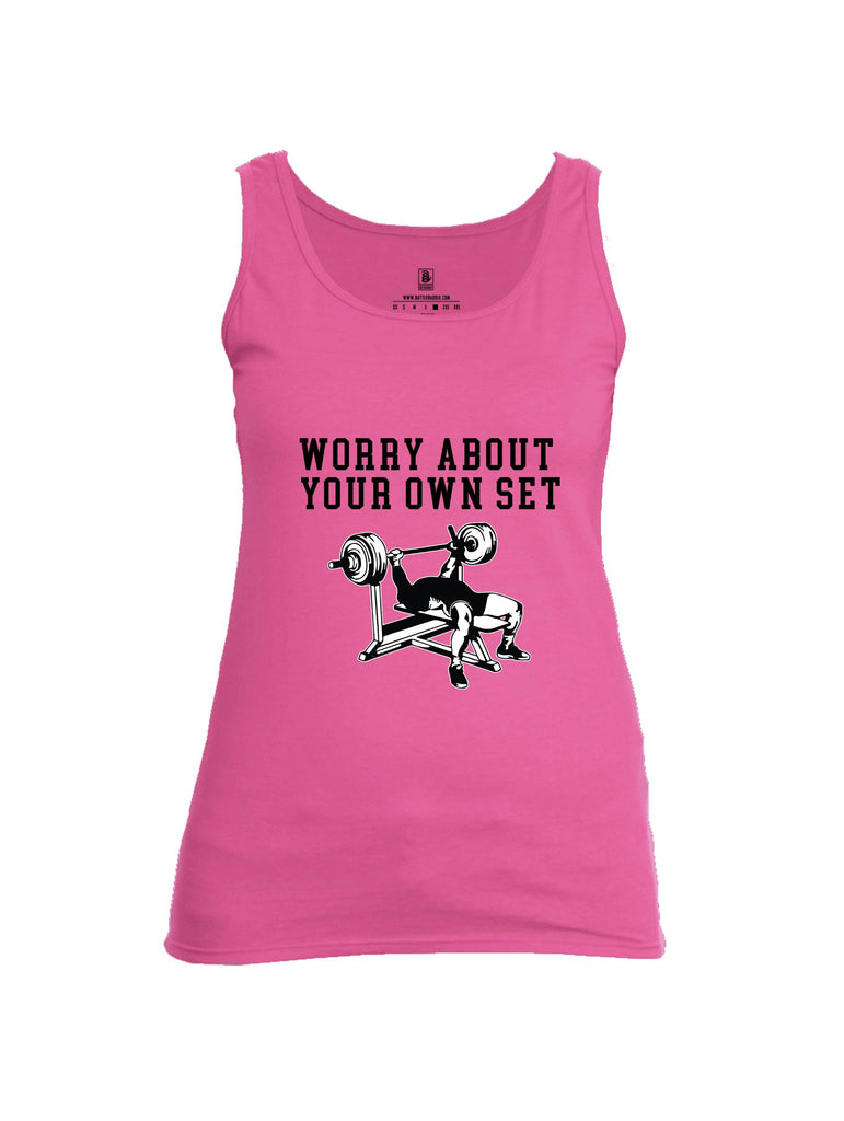 Battleraddle Worry About Your Own Set  Black Sleeves Women Cotton Cotton Tank Top