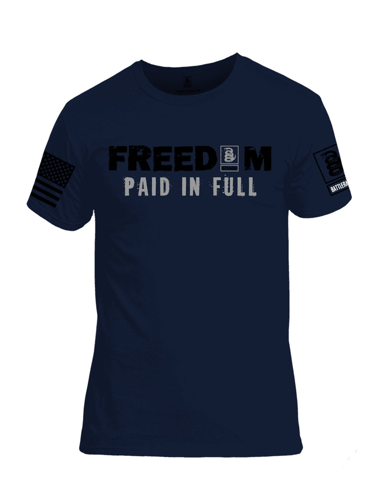 Battleraddle Freedom Paid Full Black Sleeves Men Cotton Crew Neck T-Shirt