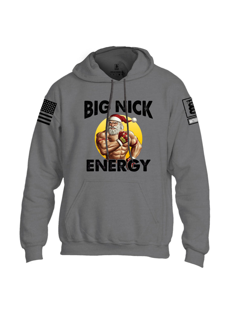 Battleraddle Big Nick Energy Black Sleeves Uni Cotton Blended Hoodie With Pockets