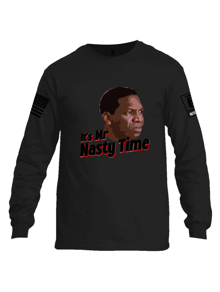 Battleraddle Its Mr Nasty Time Black Sleeves Men Cotton Crew Neck Long Sleeve T Shirt