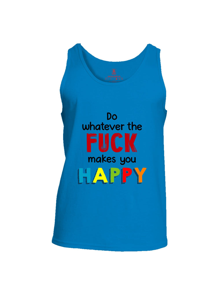 Battleraddle Do Whatever The Fuck Makes You Happy Red Sleeves Men Cotton Cotton Tank Top