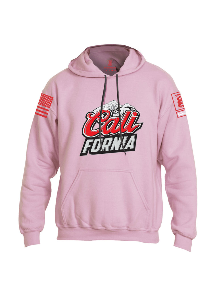 Battleraddle California Red Sleeves Uni Cotton Blended Hoodie With Pockets