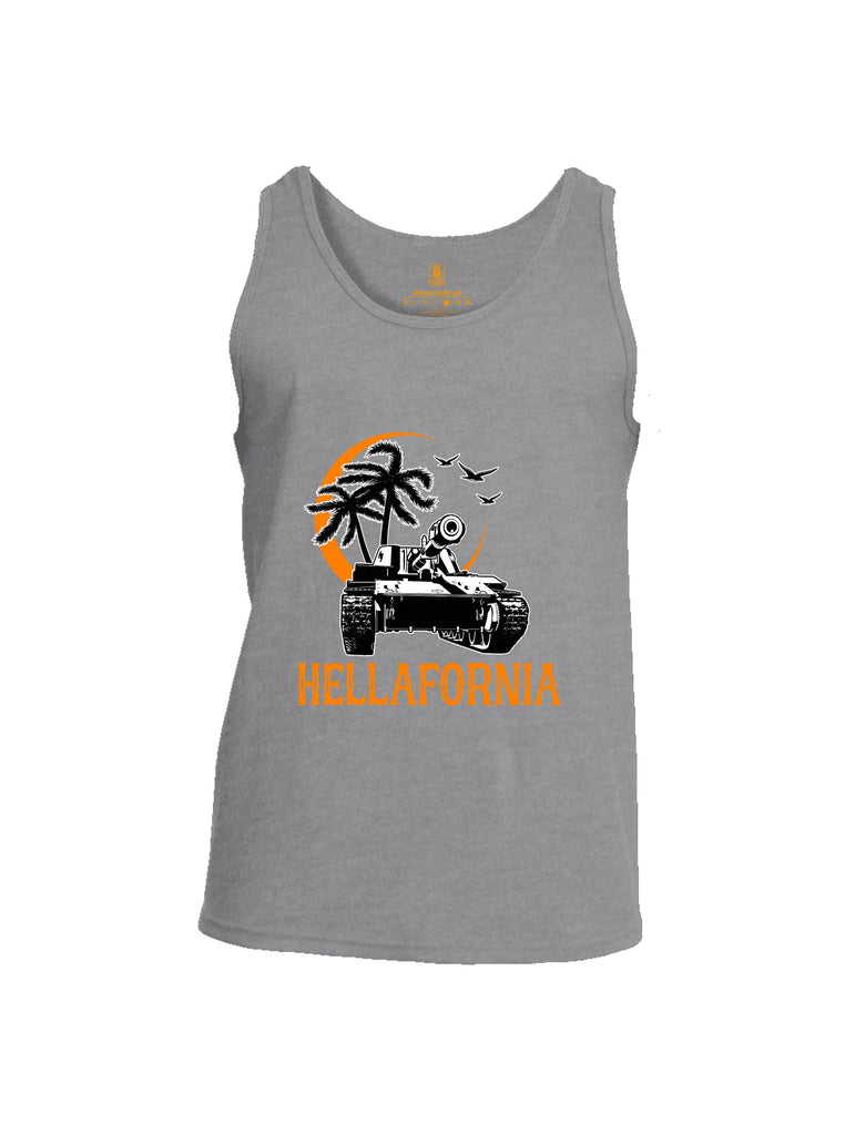 Battleraddle Hellafornia Orange Sleeves Men Cotton Cotton Tank Top