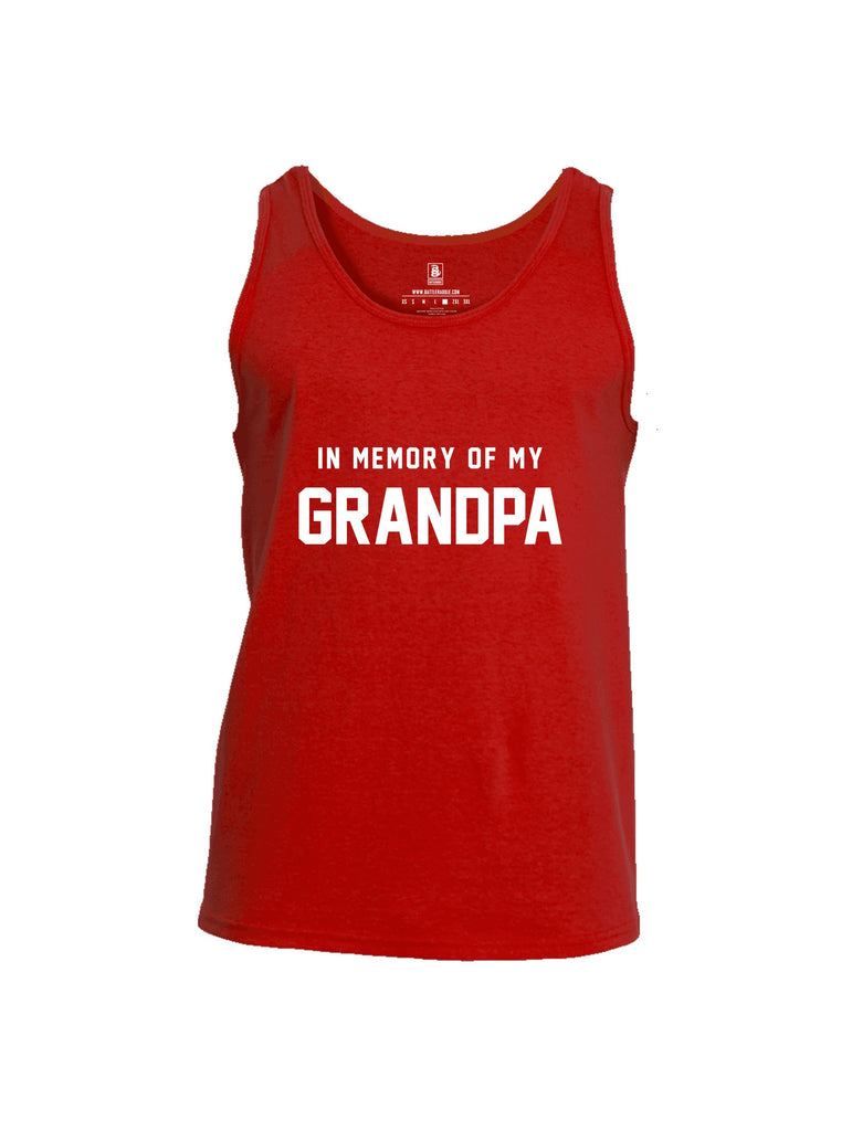 Battleraddle In Memory Of My Grandpa White Sleeves Men Cotton Cotton Tank Top