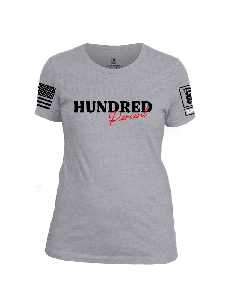Battleraddle Hundred Percent Black Sleeves Women Cotton Crew Neck T-Shirt