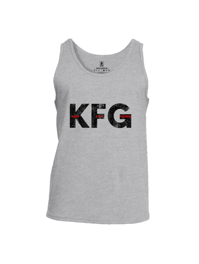 Battleraddle Keep F'Kn Going Black Sleeves Men Cotton Cotton Tank Top