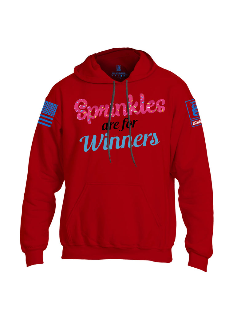 Battleraddle Sprinkles Are For Winners  Mid Blue Sleeves Uni Cotton Blended Hoodie With Pockets