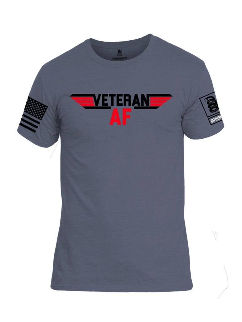 Battleraddle Veteran Af  Black Sleeves Men Cotton Crew Neck T-Shirt
