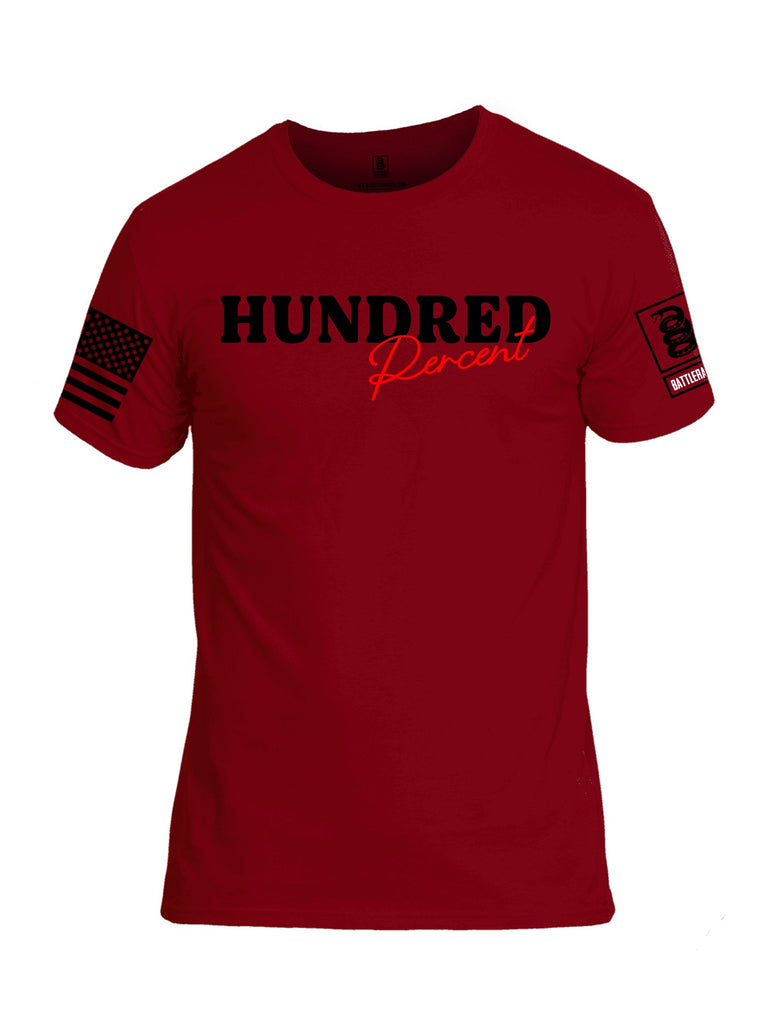 Battleraddle Hundred Percent Black Sleeves Men Cotton Crew Neck T-Shirt