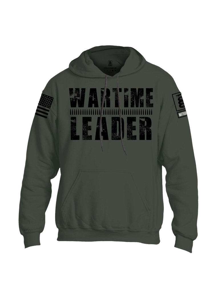 Battleraddle Wartime Leader  Black Sleeves Uni Cotton Blended Hoodie With Pockets