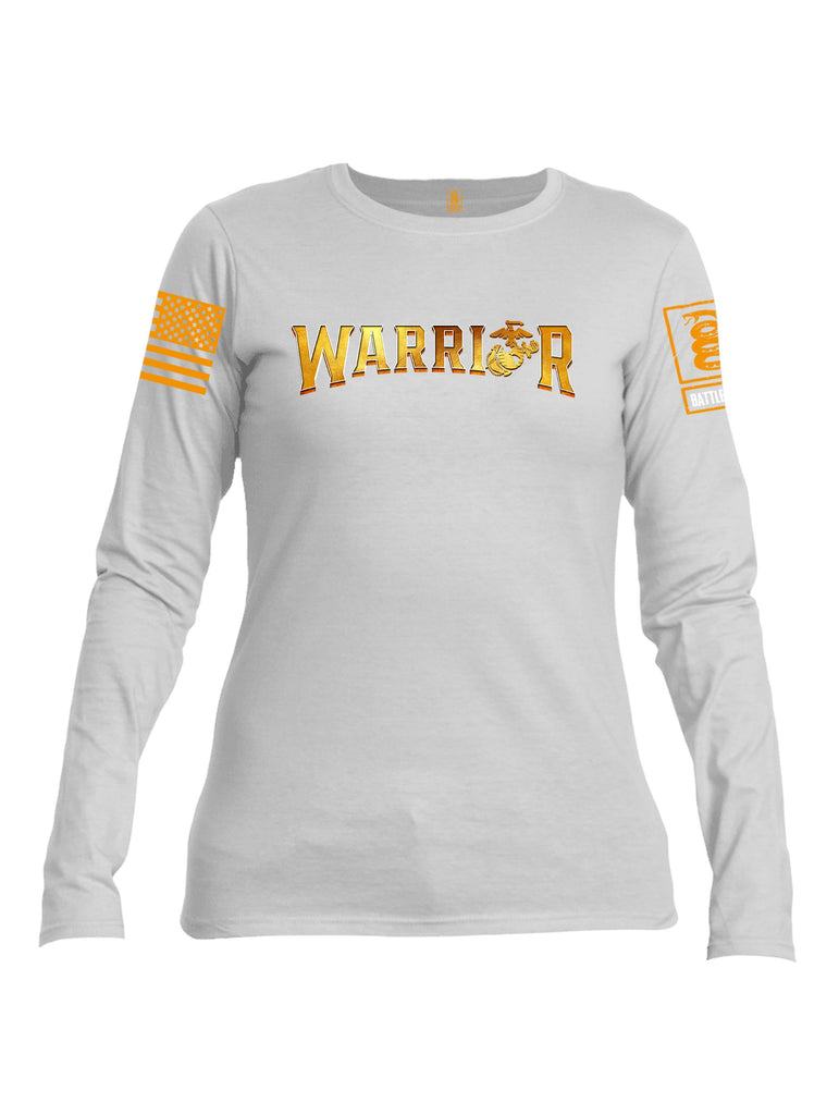 Battleraddle Warrior Orange Sleeves Women Cotton Crew Neck Long Sleeve T Shirt