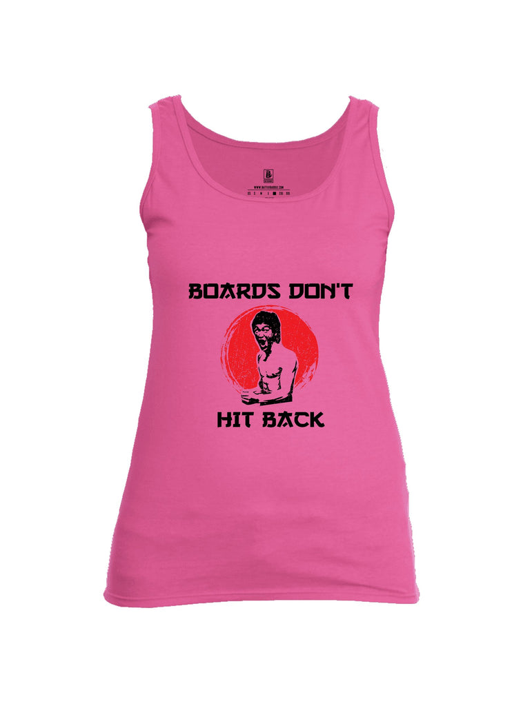 Battleraddle Boards Don'T Hit Back Black Sleeves Women Cotton Cotton Tank Top