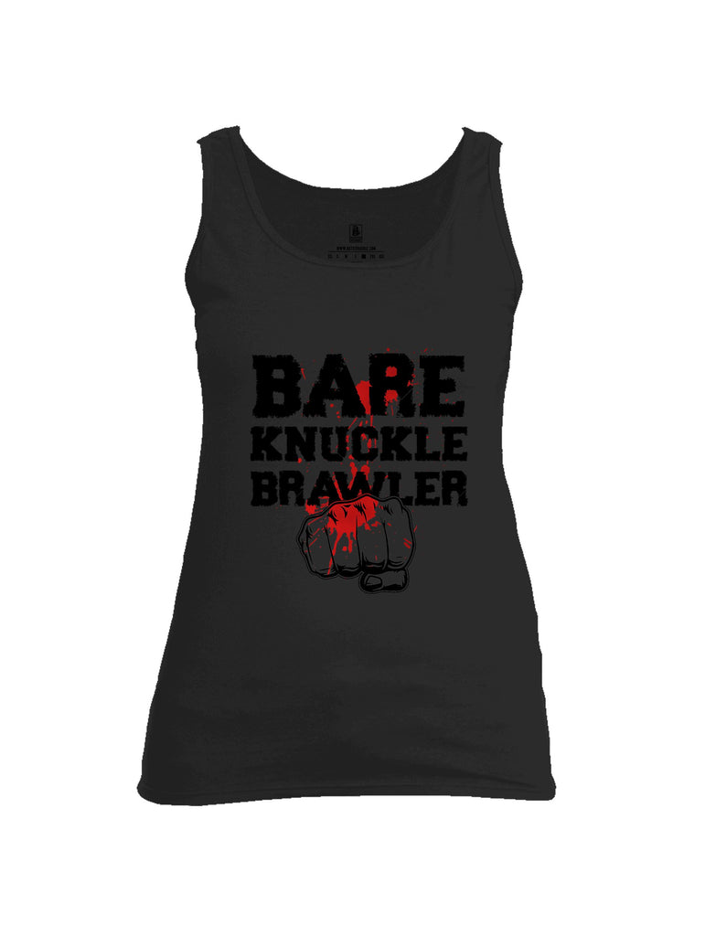 Battleraddle Bare Knuckle Brawler  Black Sleeves Women Cotton Cotton Tank Top