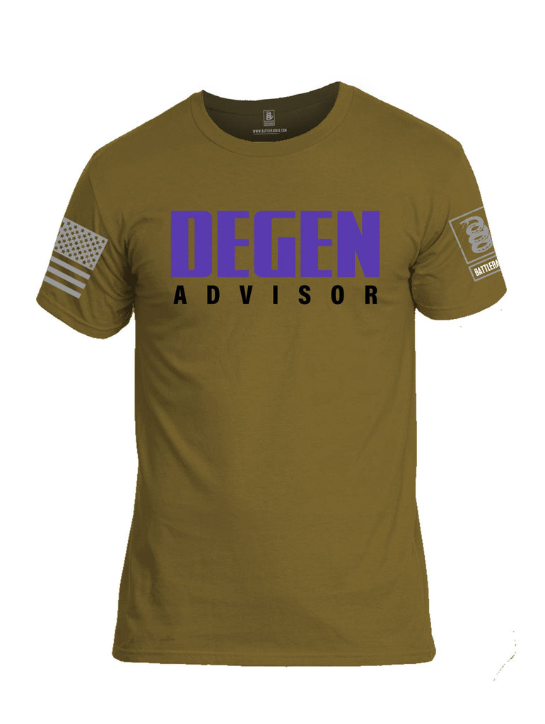 Battleraddle Degen Advisor Grey Sleeves Men Cotton Crew Neck T-Shirt