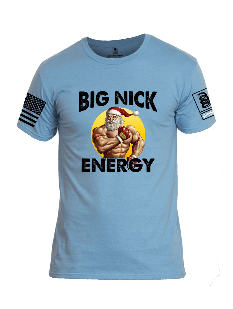 Battleraddle Big Nick Energy Black Sleeves Men Cotton Crew Neck T-Shirt