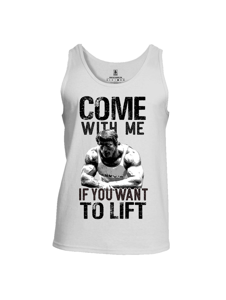 Battleraddle Come With Me If You Want To Lift  Black Sleeves Men Cotton Cotton Tank Top