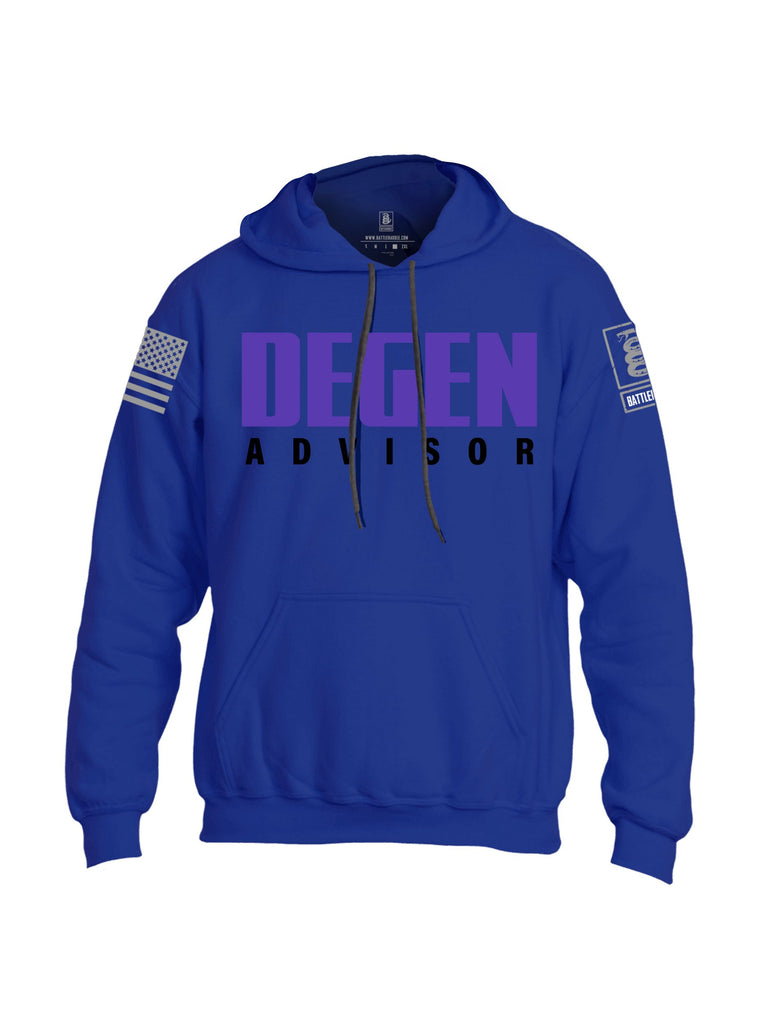 Battleraddle Degen Advisor Grey Sleeves Uni Cotton Blended Hoodie With Pockets