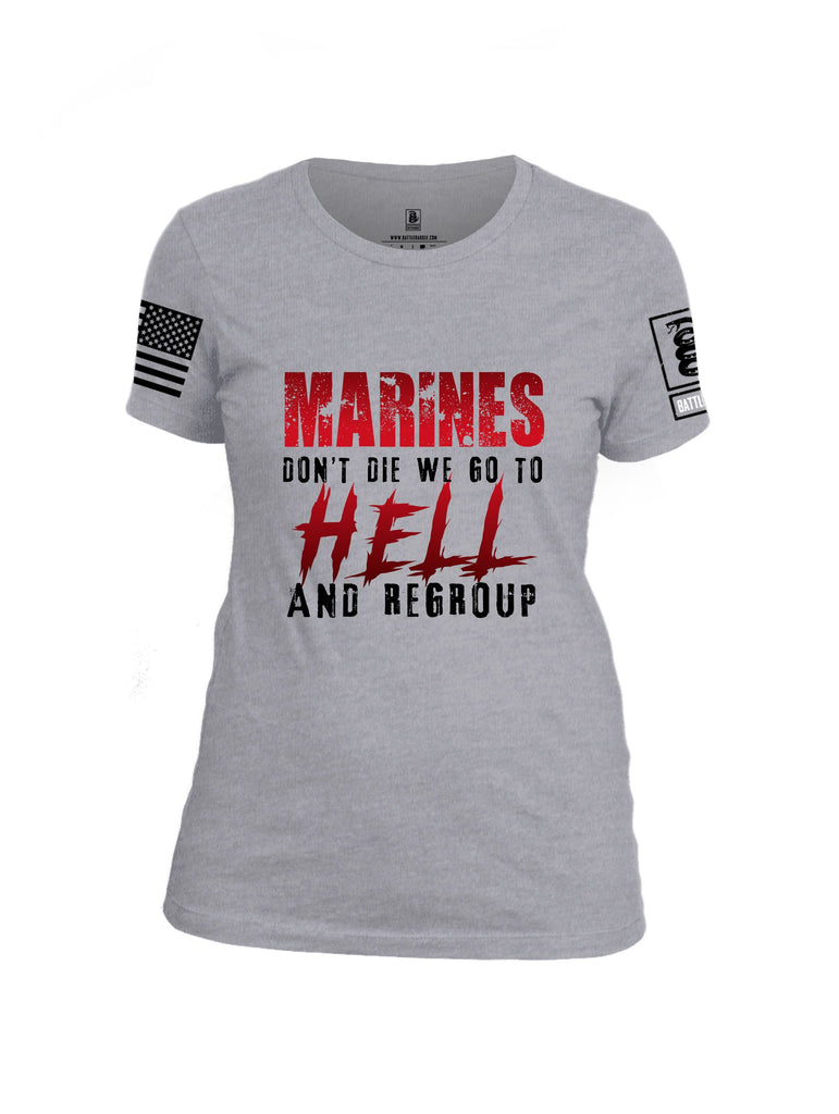 Battleraddle Marines Dont Die  Black Sleeves Women Cotton Crew Neck T-Shirt