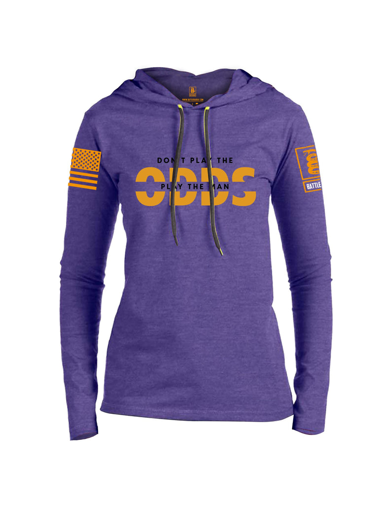 Battleraddle Don'T Play The Odds Orange Sleeves Women Cotton Thin Cotton Lightweight Hoodie