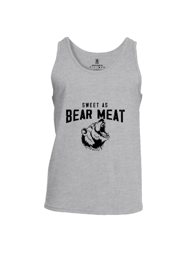 Battleraddle Sweet As Bear Meat Black Sleeves Men Cotton Cotton Tank Top