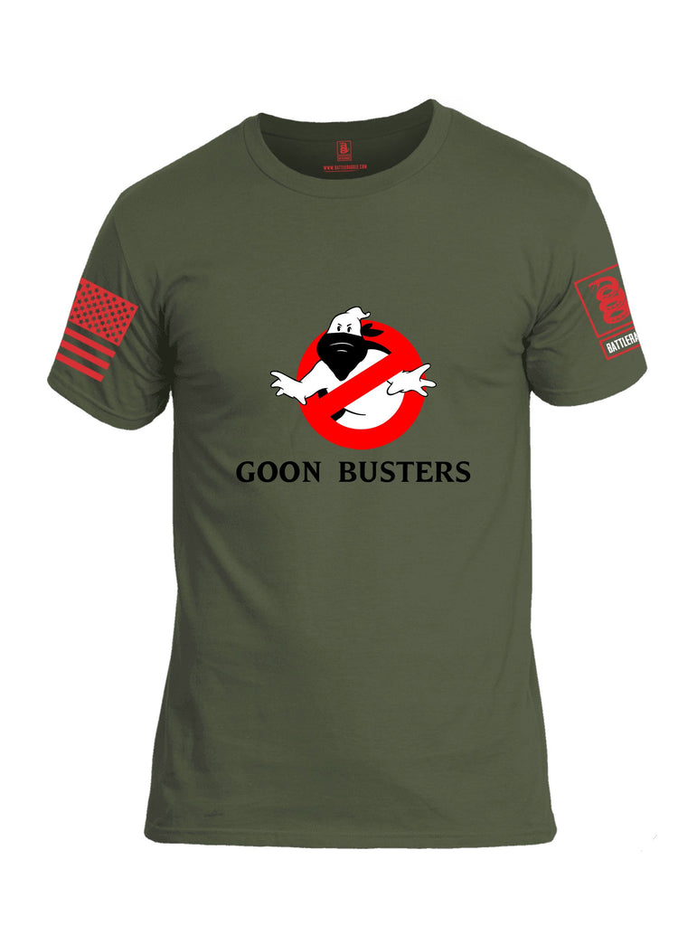 Battleraddle Goon Busters  Red Sleeves Men Cotton Crew Neck T-Shirt