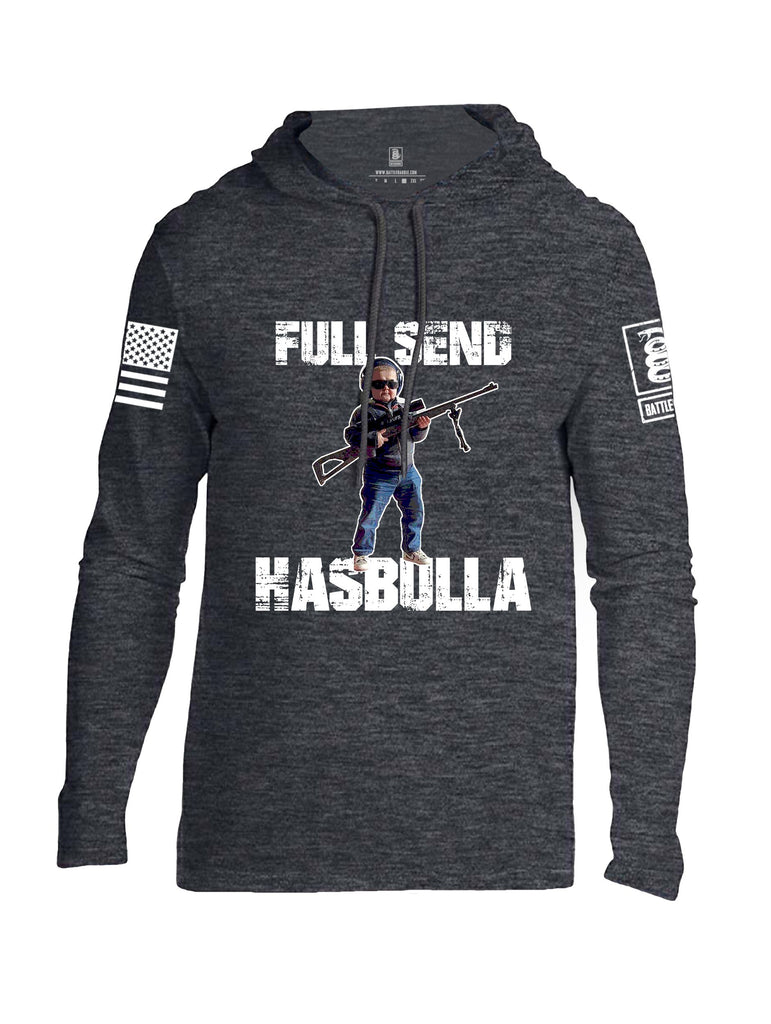 Battleraddle Full Send Hasbulla White Sleeves Men Cotton Thin Cotton Lightweight Hoodie