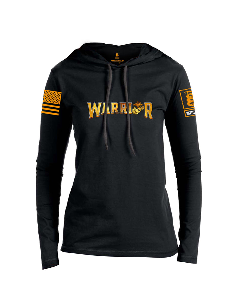 Battleraddle Warrior Orange Sleeves Women Cotton Thin Cotton Lightweight Hoodie