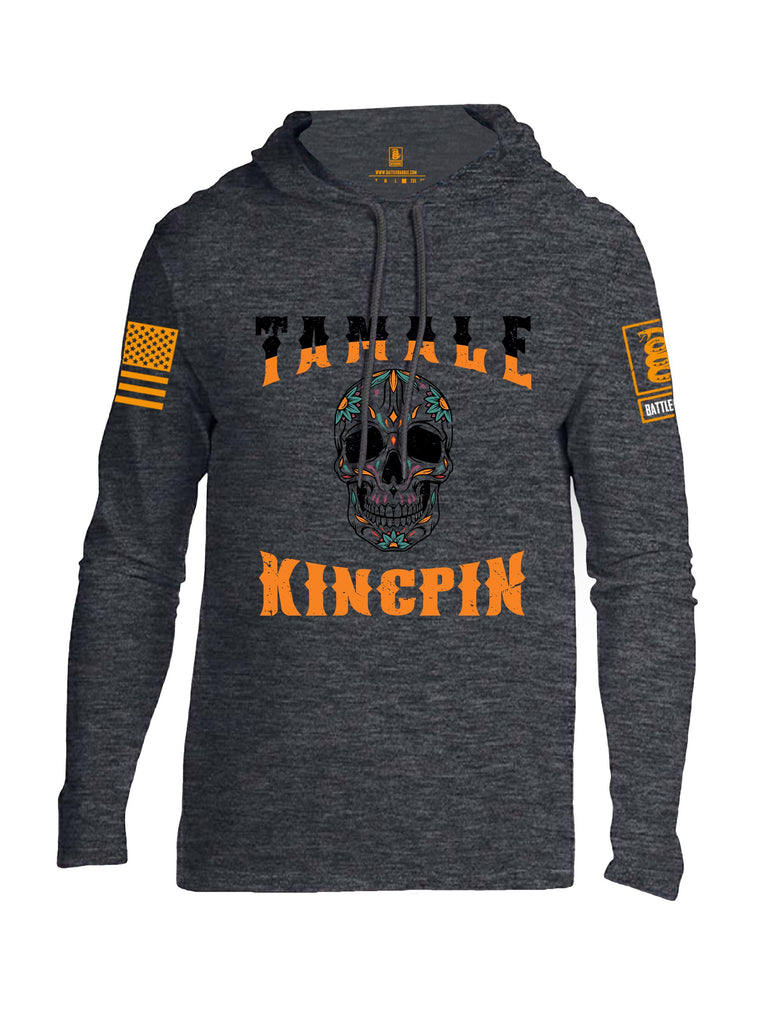 Battleraddle Tamale Kingpin Orange Sleeves Men Cotton Thin Cotton Lightweight Hoodie