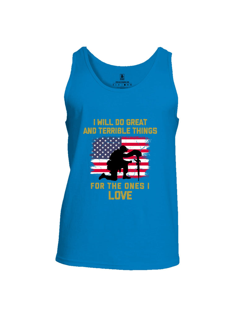 Battleraddle I Will Do Great  Black Sleeves Men Cotton Cotton Tank Top