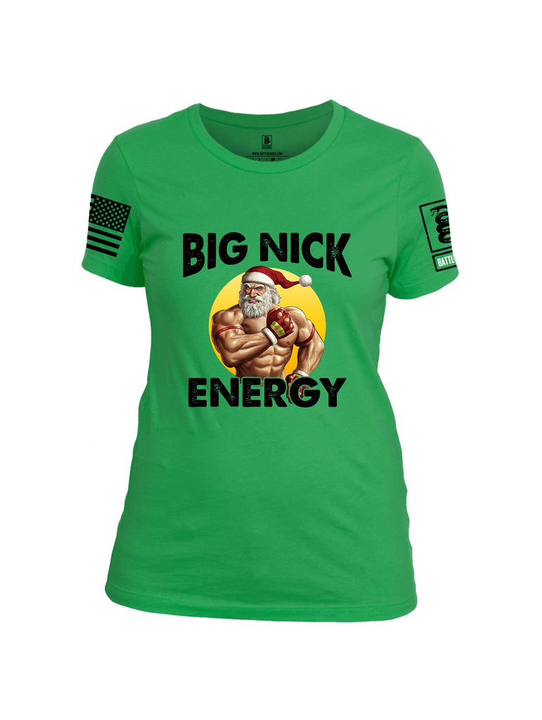 Battleraddle Big Nick Energy Black Sleeves Women Cotton Crew Neck T-Shirt