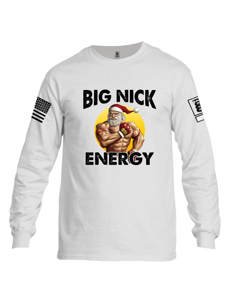 Battleraddle Big Nick Energy Black Sleeves Men Cotton Crew Neck Long Sleeve T Shirt