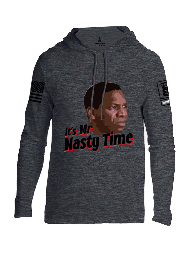 Battleraddle Its Mr Nasty Time Black Sleeves Men Cotton Thin Cotton Lightweight Hoodie