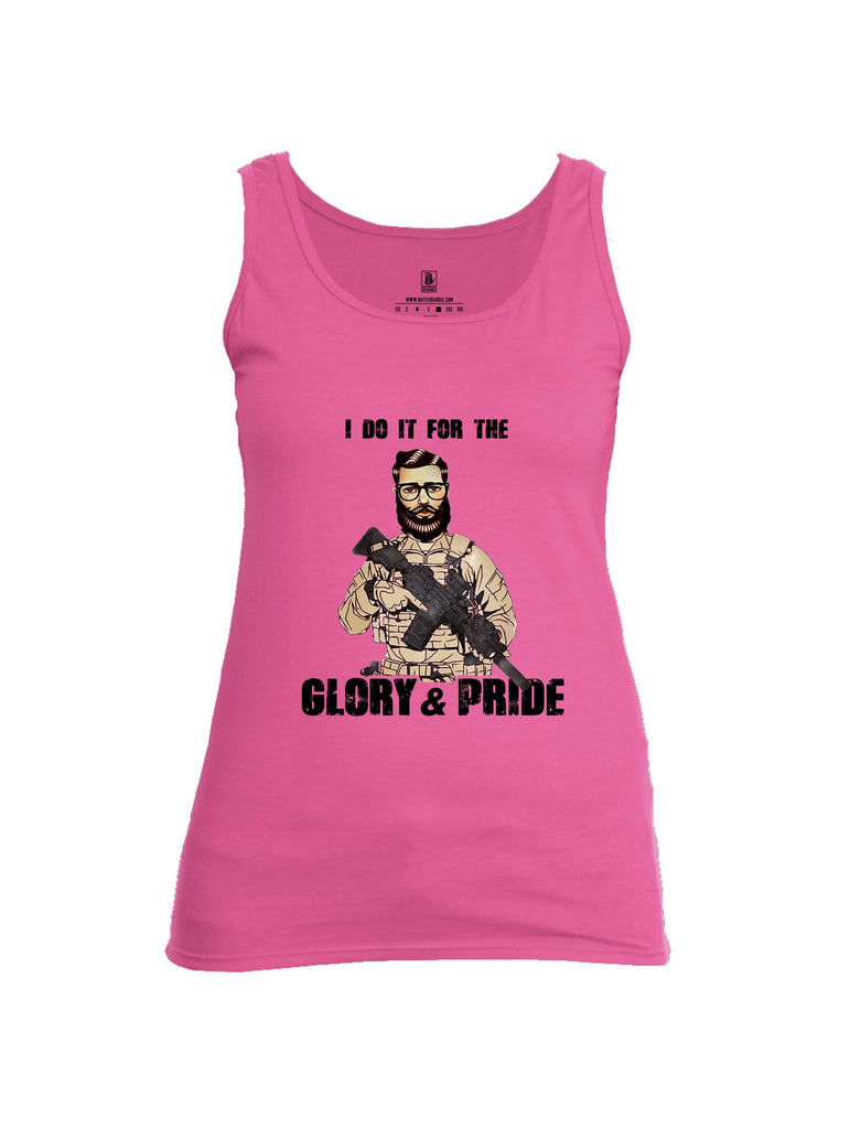 Battleraddle I Do It For The Glory And Pride Black Sleeves Women Cotton Cotton Tank Top