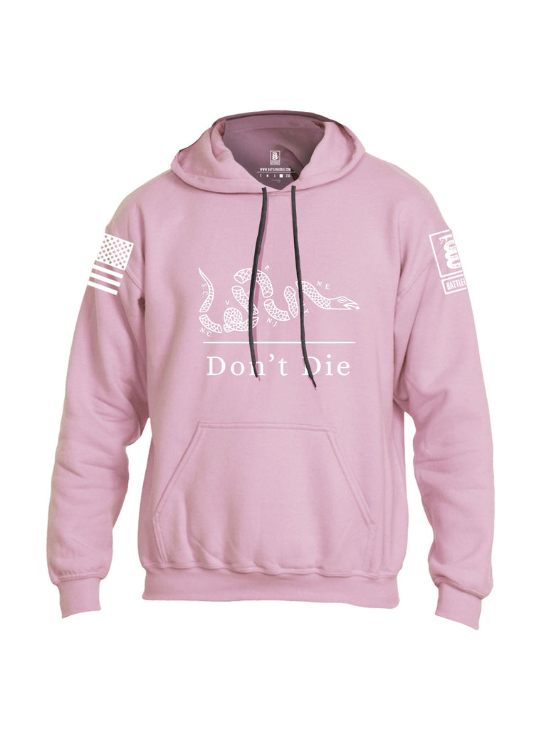 Battleraddle Dont Die White Sleeves Uni Cotton Blended Hoodie With Pockets