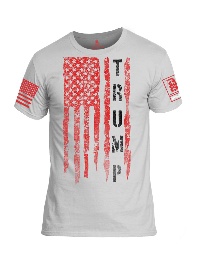 Battleraddle Flag Trump  Red Sleeves Men Cotton Crew Neck T-Shirt