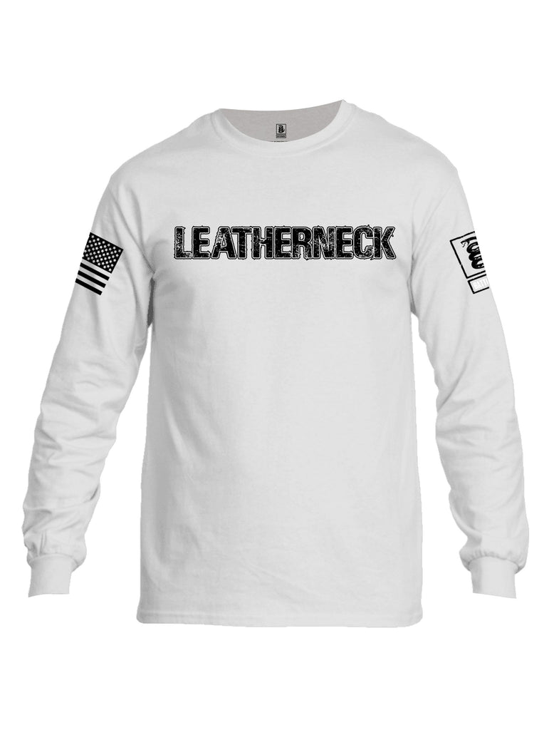 Battleraddle Leatherneck Black Sleeves Men Cotton Crew Neck Long Sleeve T Shirt