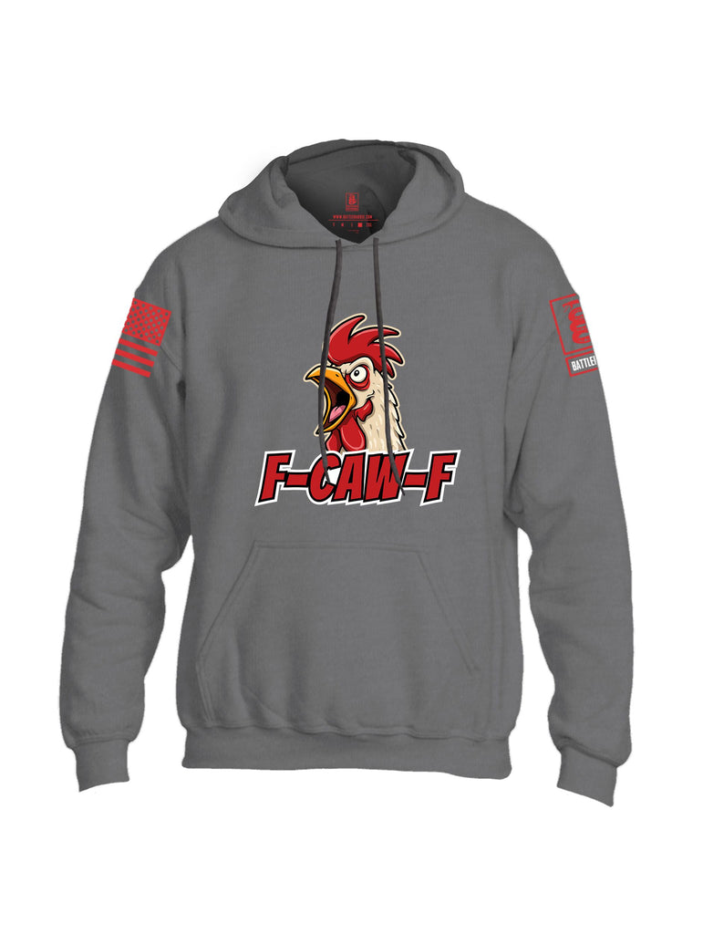 Battleraddle F Caw F Red Sleeves Uni Cotton Blended Hoodie With Pockets
