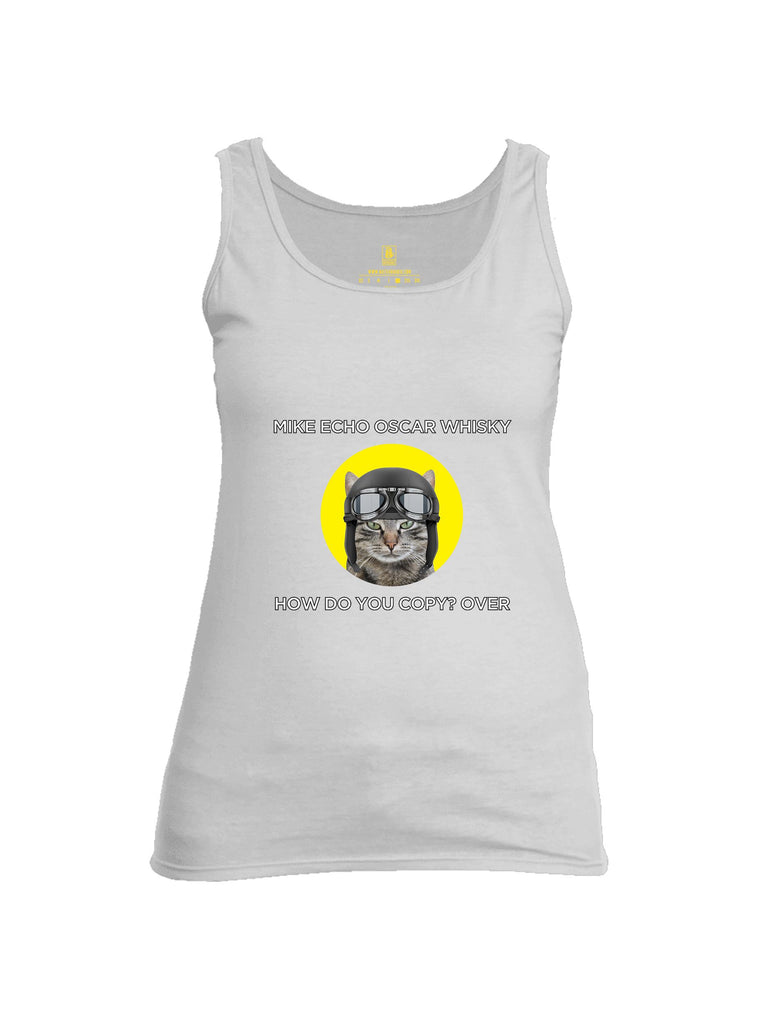 Battleraddle Mike Echo Oscar Whisky Yellow Sleeves Women Cotton Cotton Tank Top