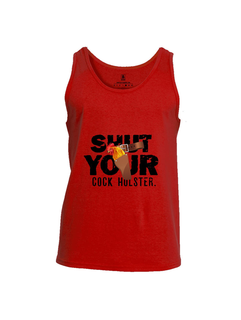 Battleraddle Shut Your Cock Holster Black Sleeves Men Cotton Cotton Tank Top